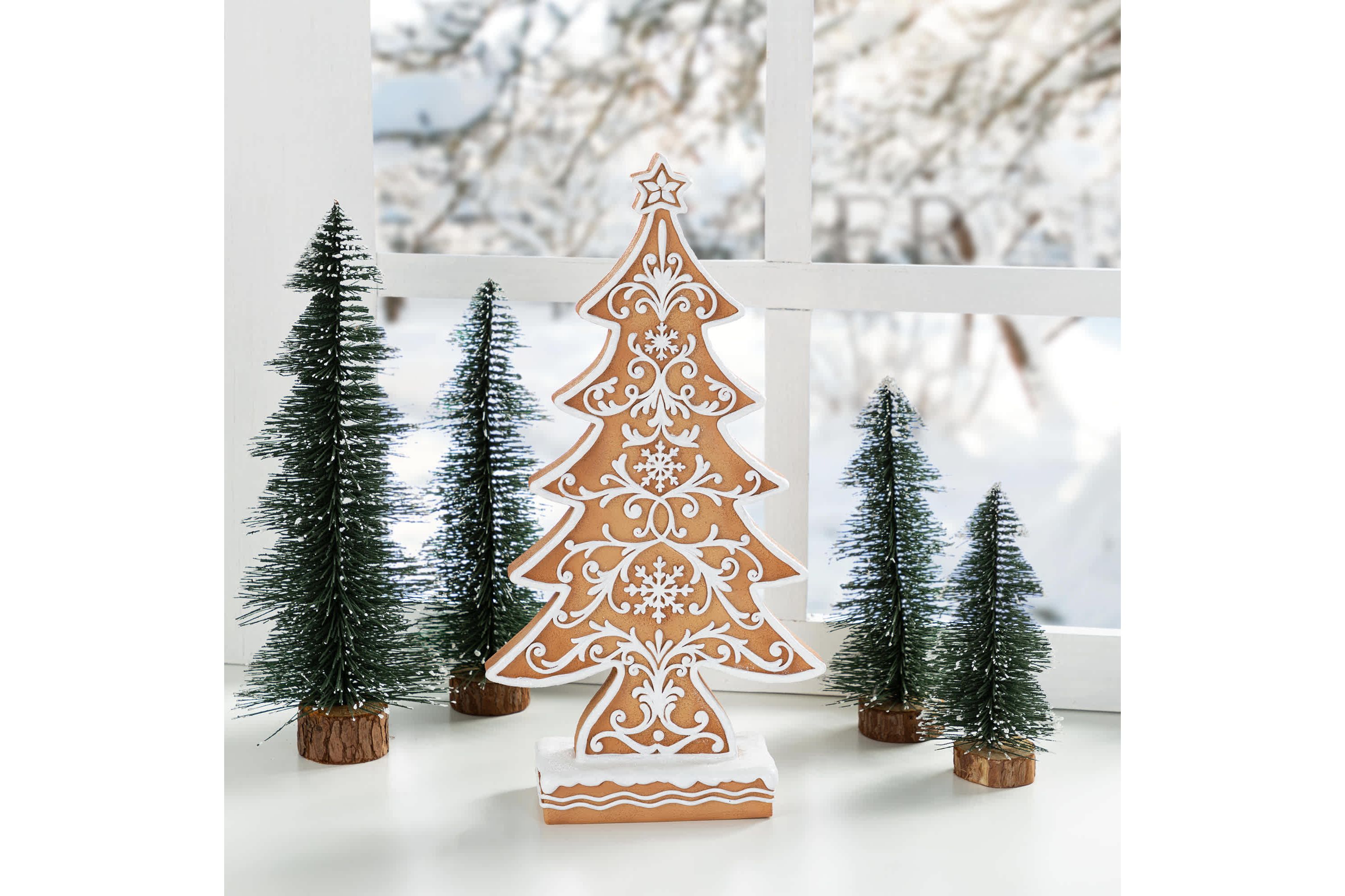 14.5"H Resin Christmas Tree Table Decor