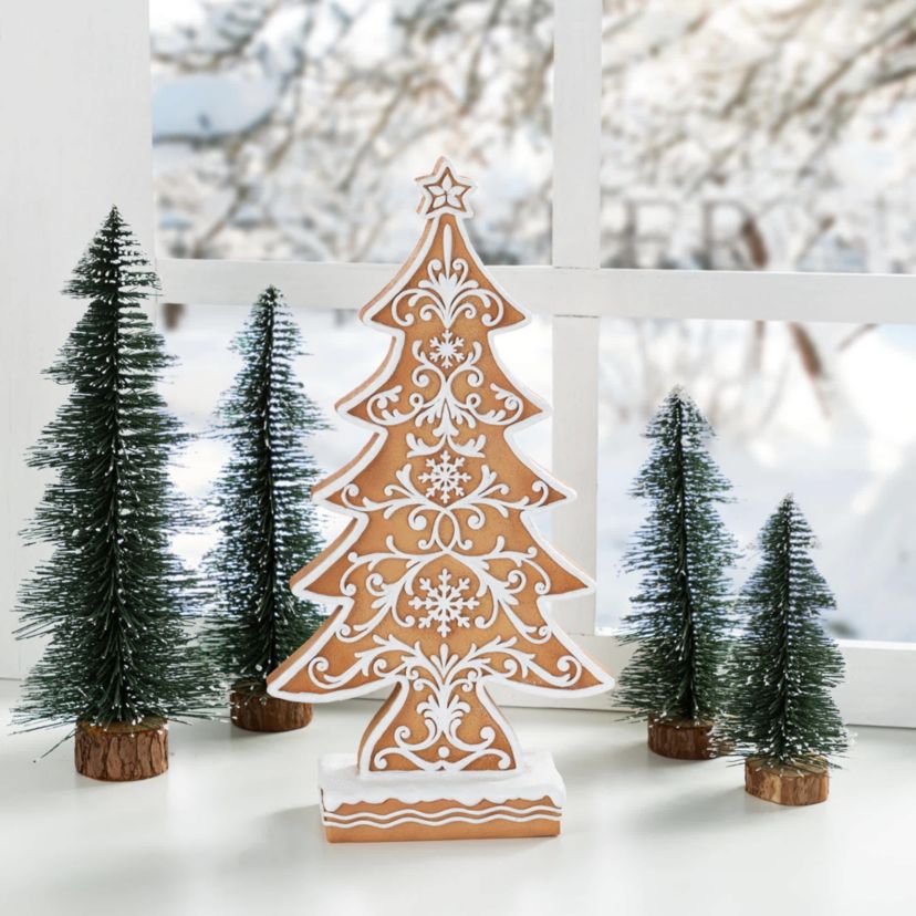 14.5"H Resin Christmas Tree Table Decor