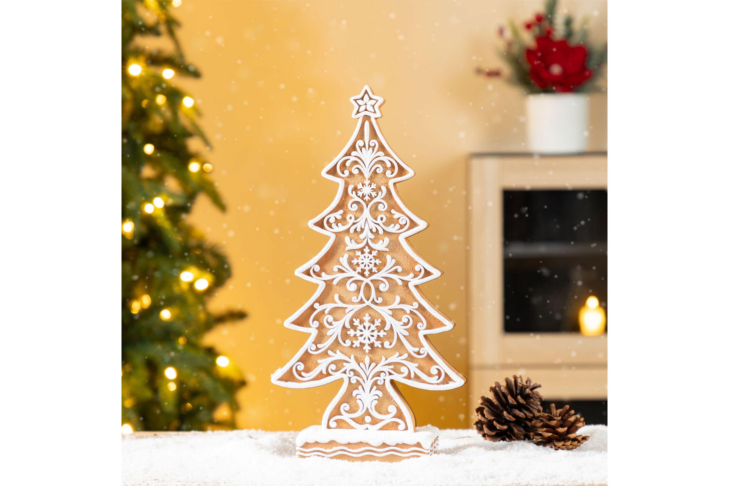 14.5"H Resin Christmas Tree Table Decor