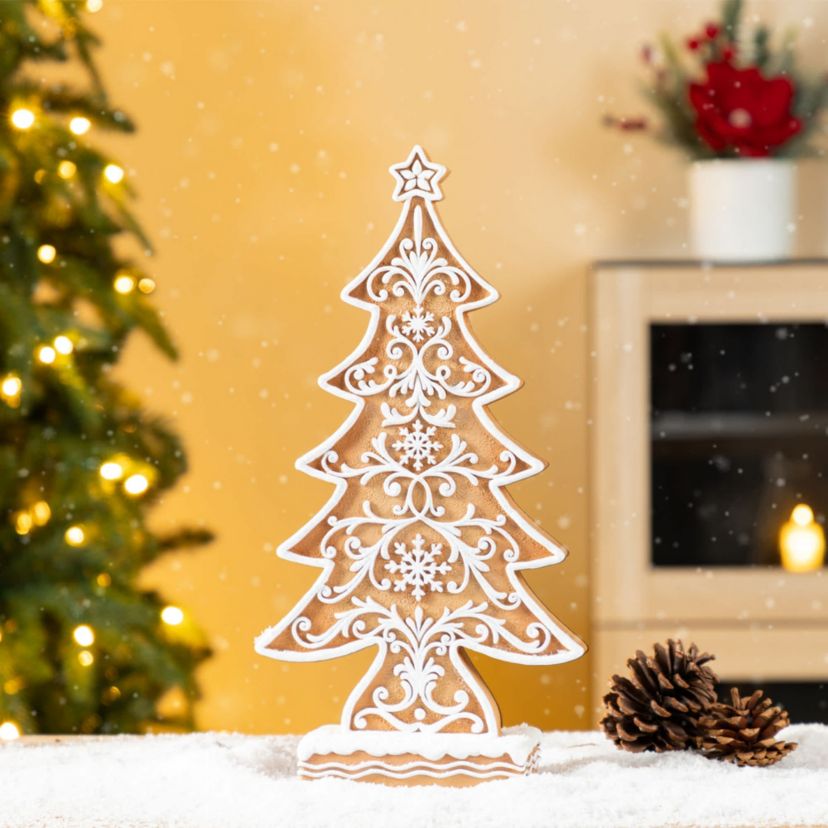 14.5"H Resin Christmas Tree Table Decor
