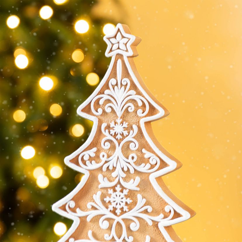 14.5"H Resin Christmas Tree Table Decor