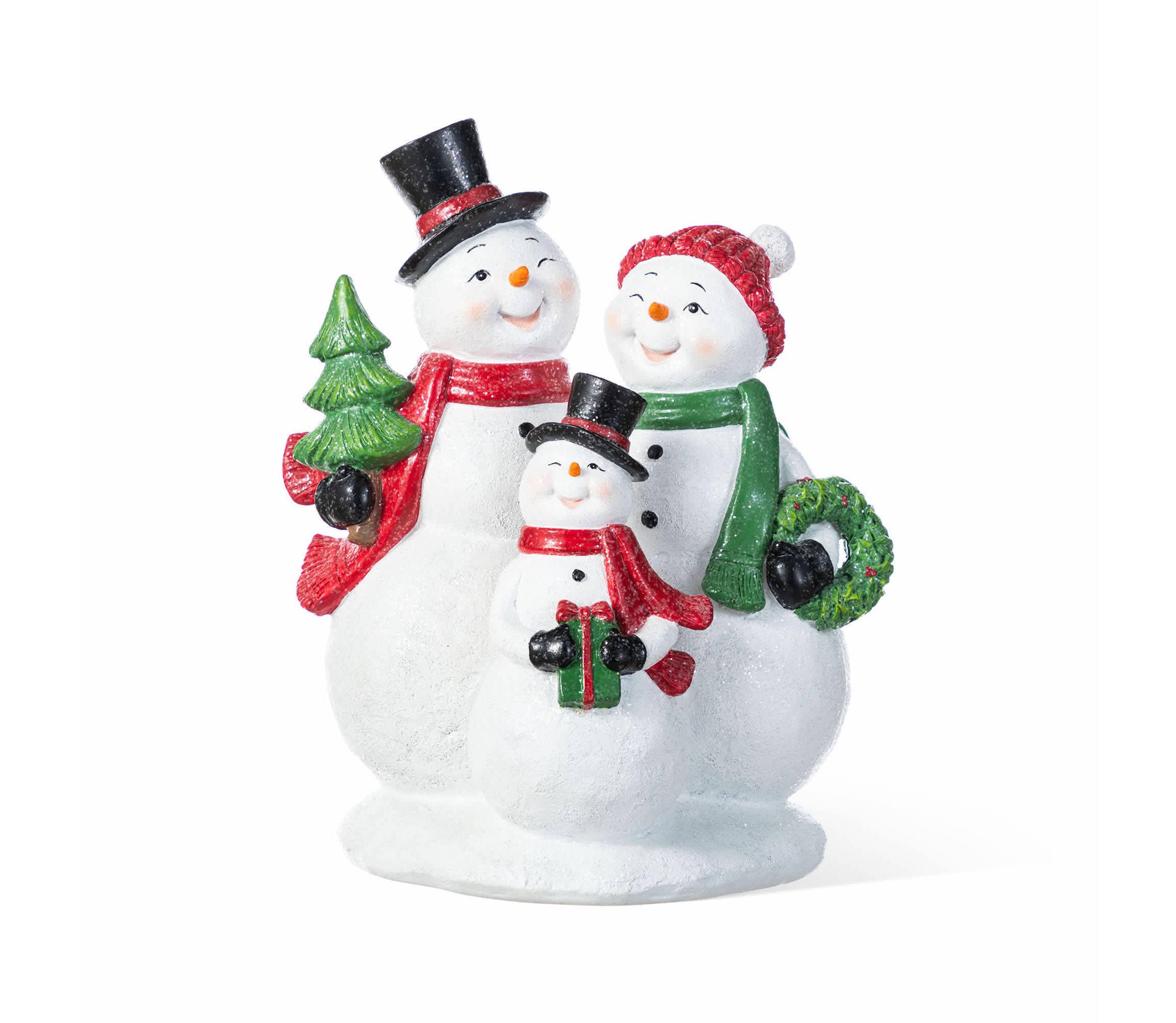10.25"H Christmas Resin Snowman Family Table Decor