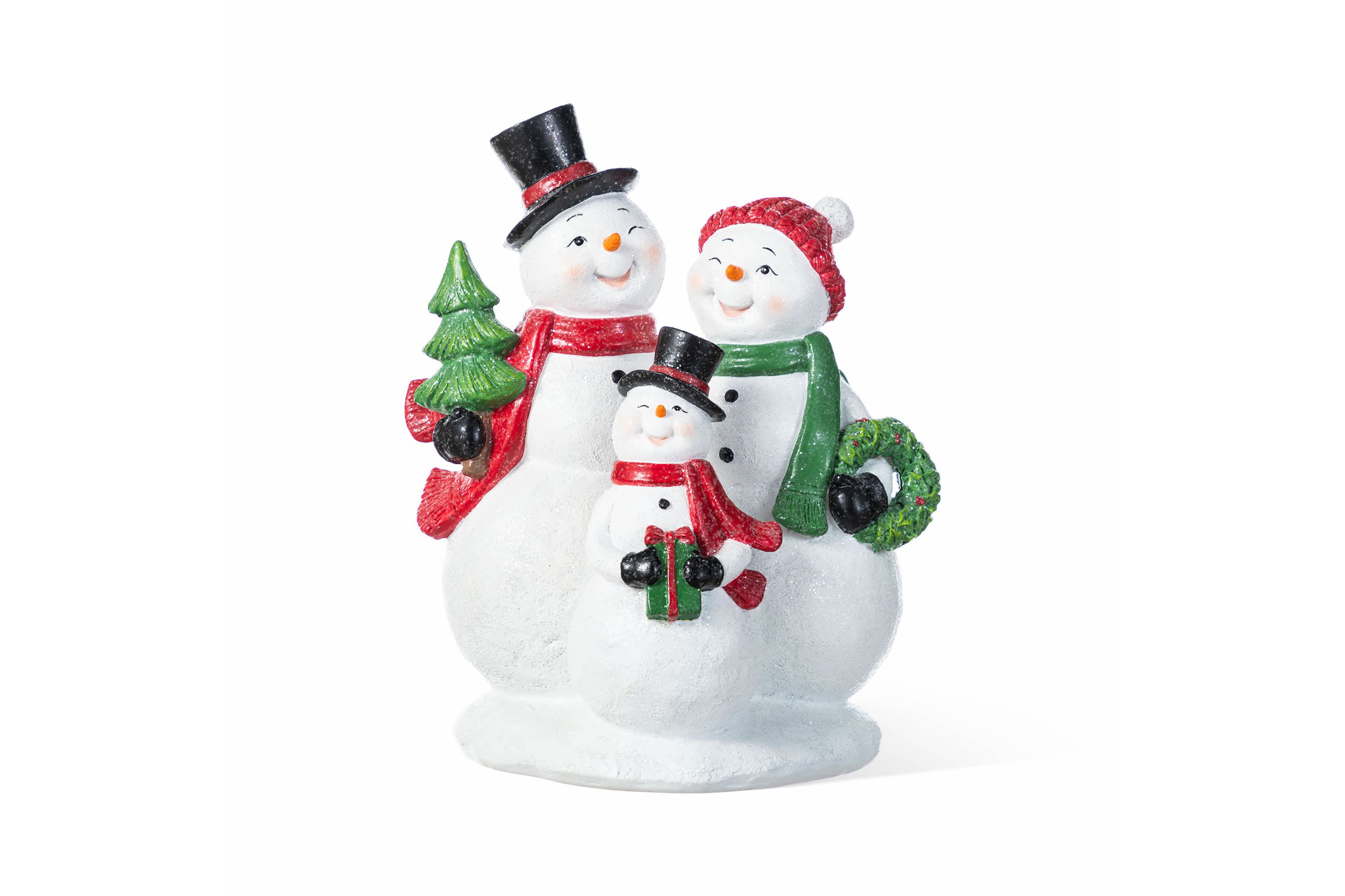 10.25"H Christmas Resin Snowman Family Table Decor