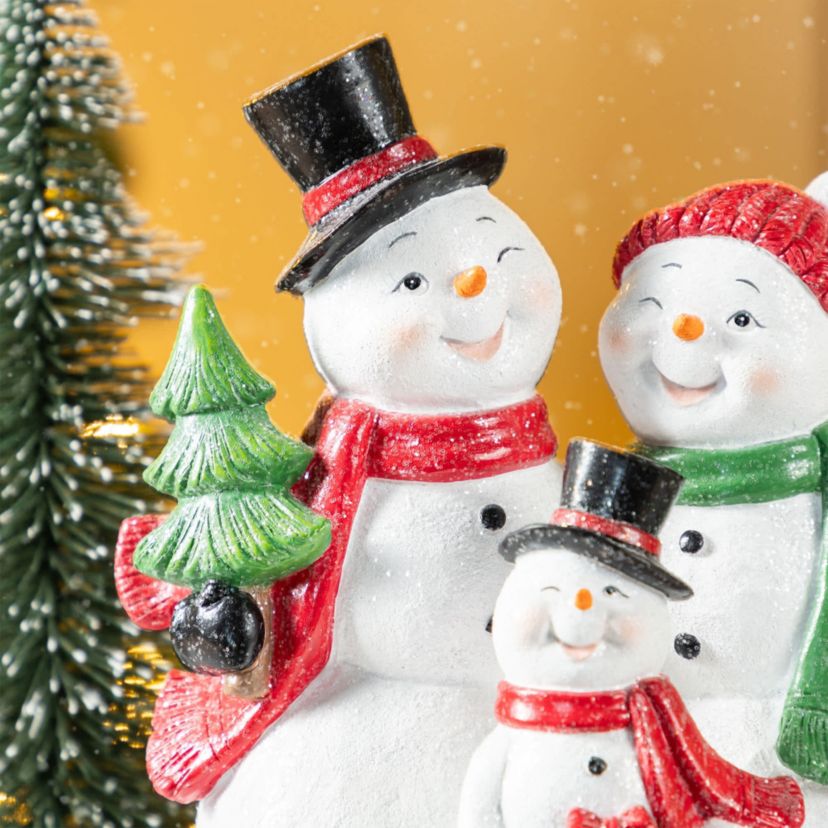 10.25"H Christmas Resin Snowman Family Table Decor