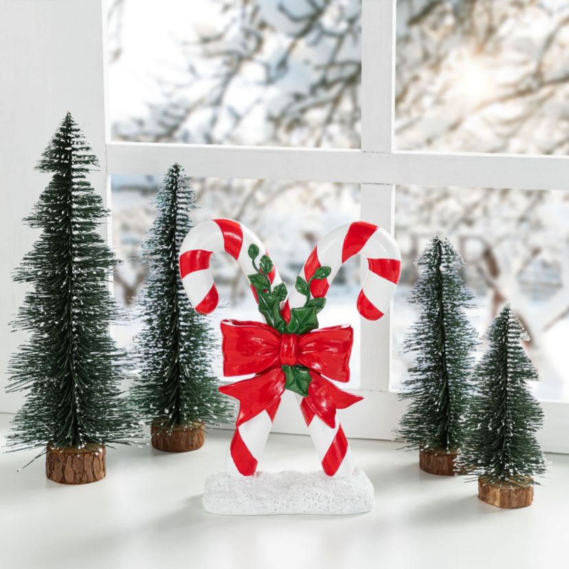 10"H Christmas Resin Candy Cane Table Decor