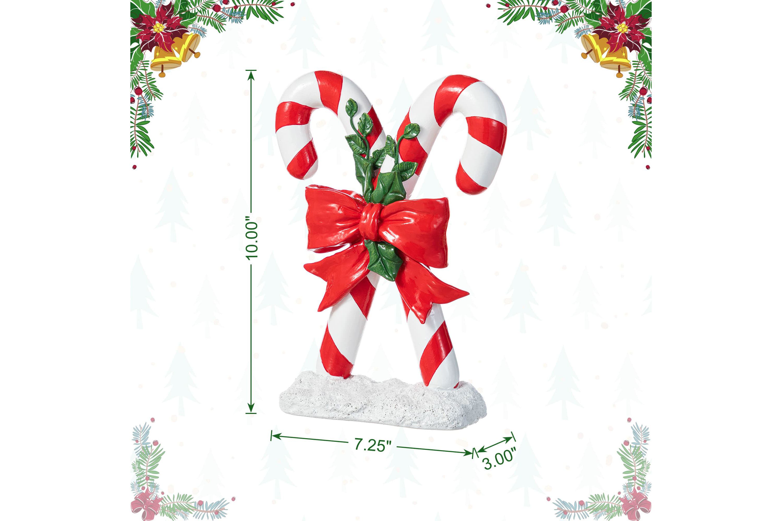 10"H Christmas Resin Candy Cane Table Decor