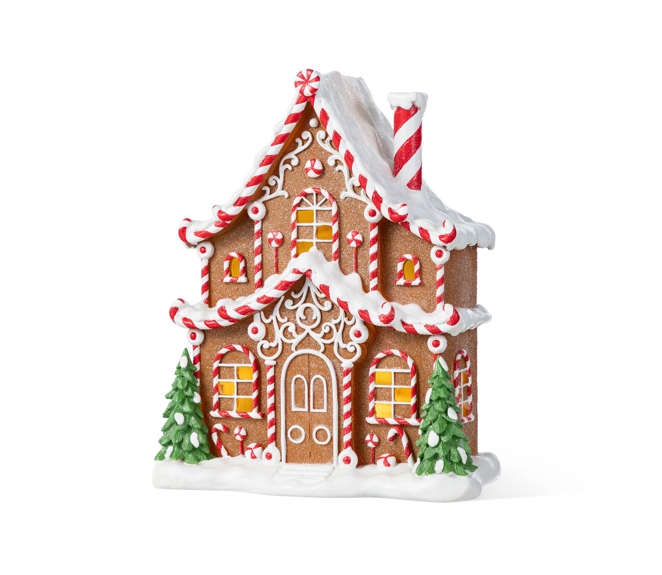 11.75"H Christmas Lighted Resin Village Table Decor