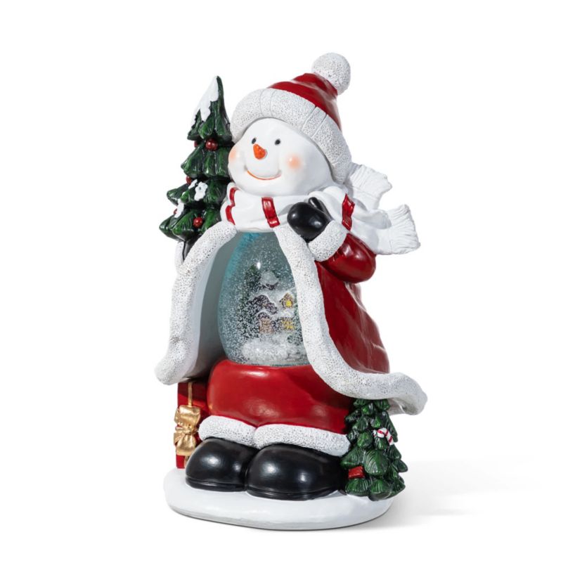 100mm Christmas Resin Lighted Snowflakes Snowman Waterglobe