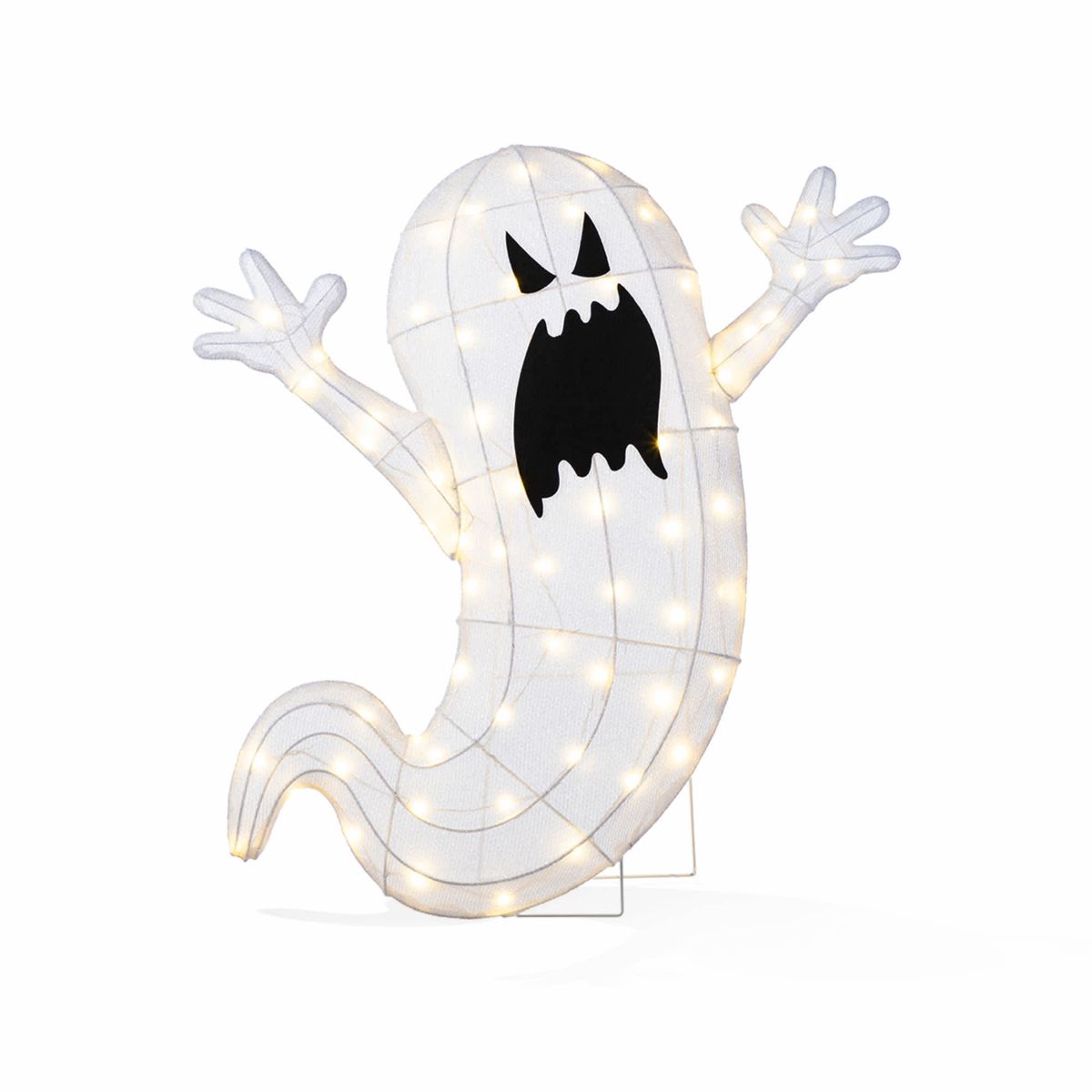 35.5"H Lighted Halloween 2.5D Ghosts Outdoor Décor with 70 warm White LED Lights （KD）