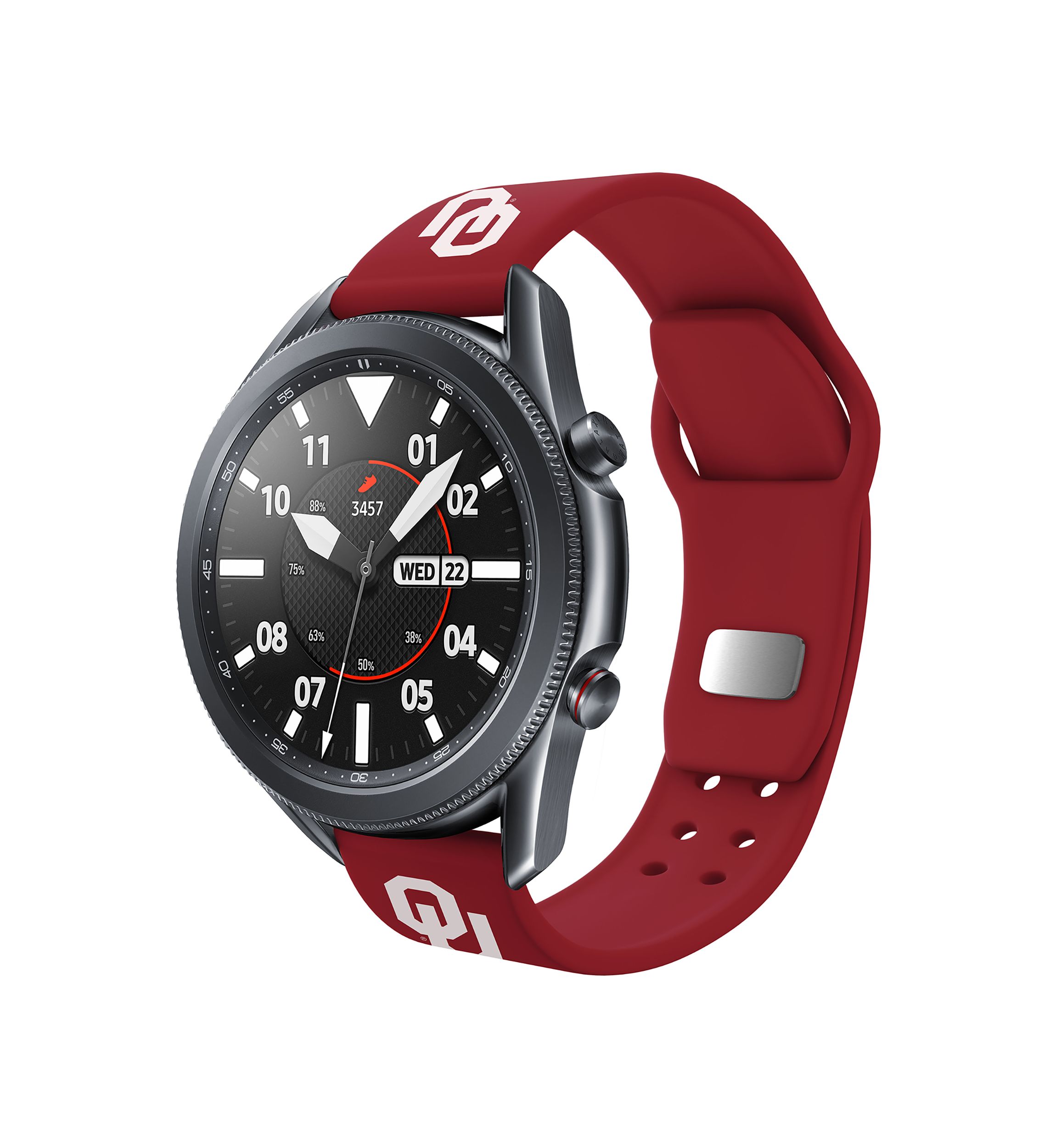 NCAA Oklahoma Sooners 20 Millimeter Silicone Band Compatible with Samsung Watch