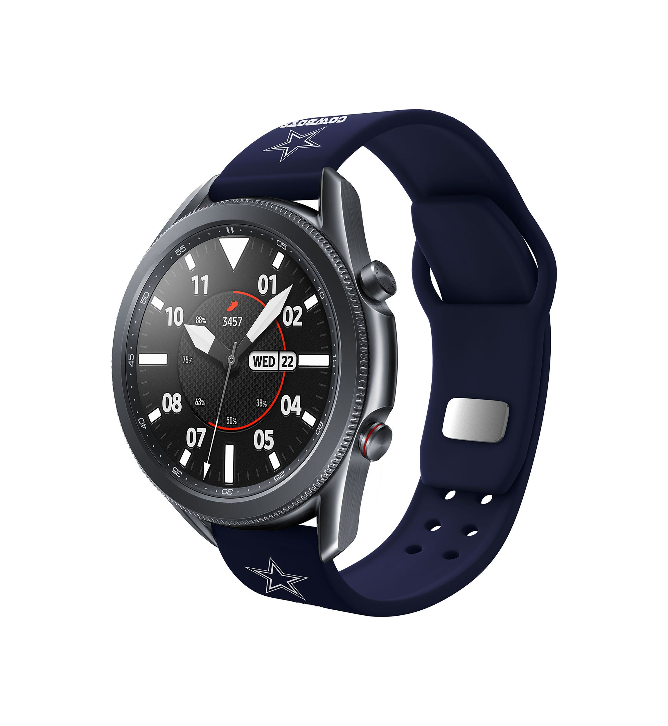 NFL Dallas Cowboys 20 Millimeter Silicone Band Compatible with Samsung Watch