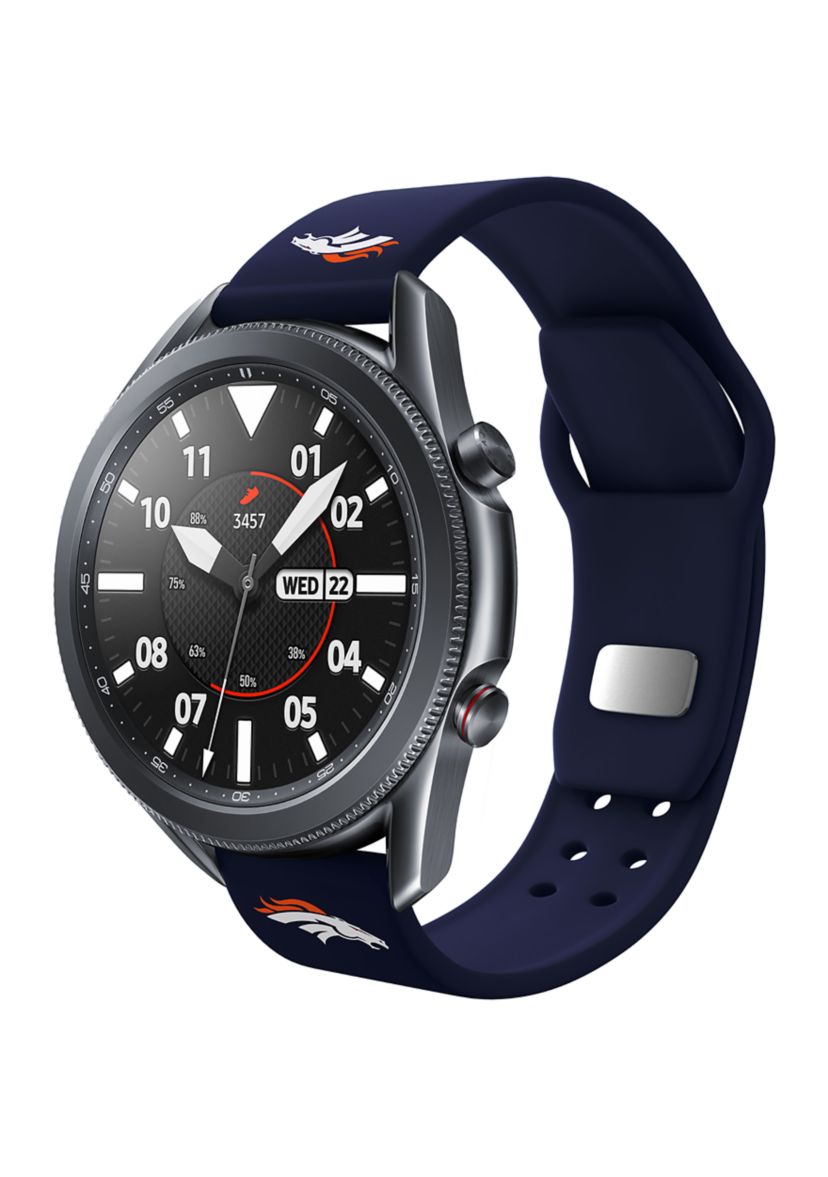 NFL Denver Broncos 20 Millimeter Silicone Band Compatible with Samsung Watch