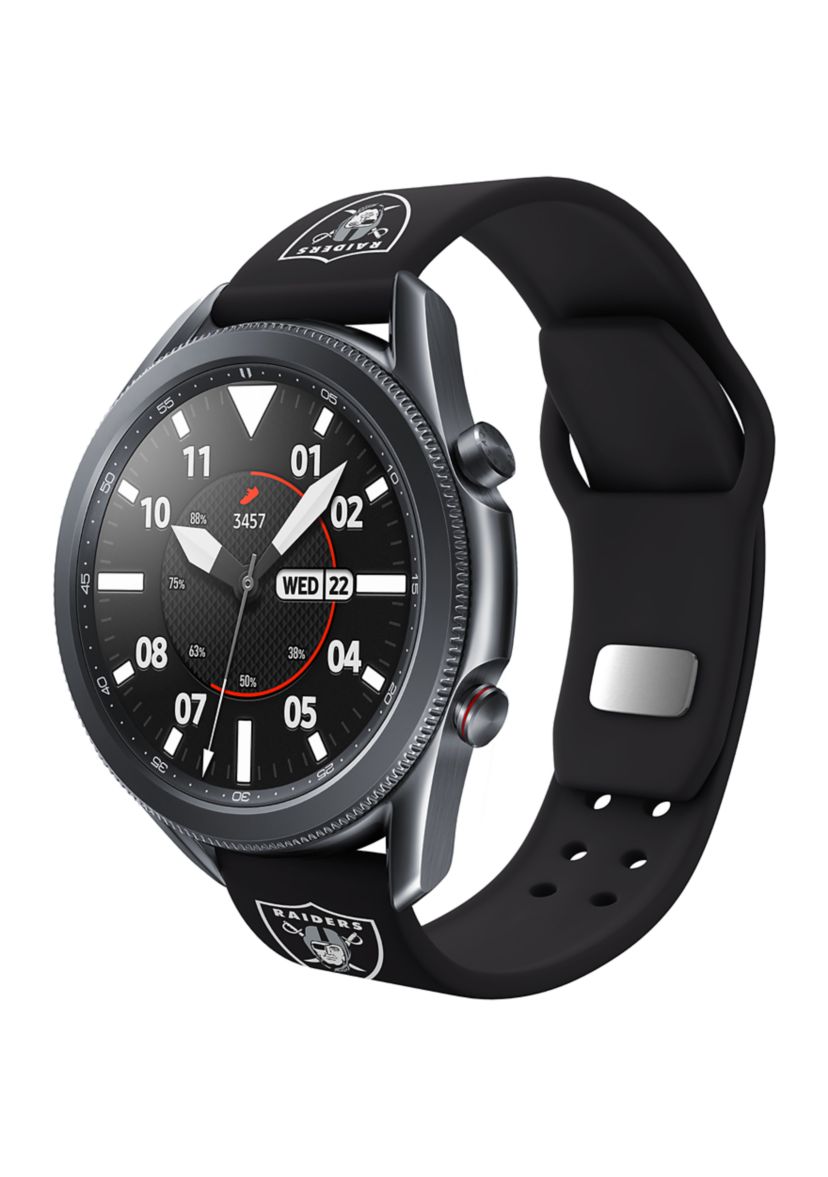 NFL Las Vegas Raiders 20 Millimeter Silicone Band Compatible with Samsung Watch