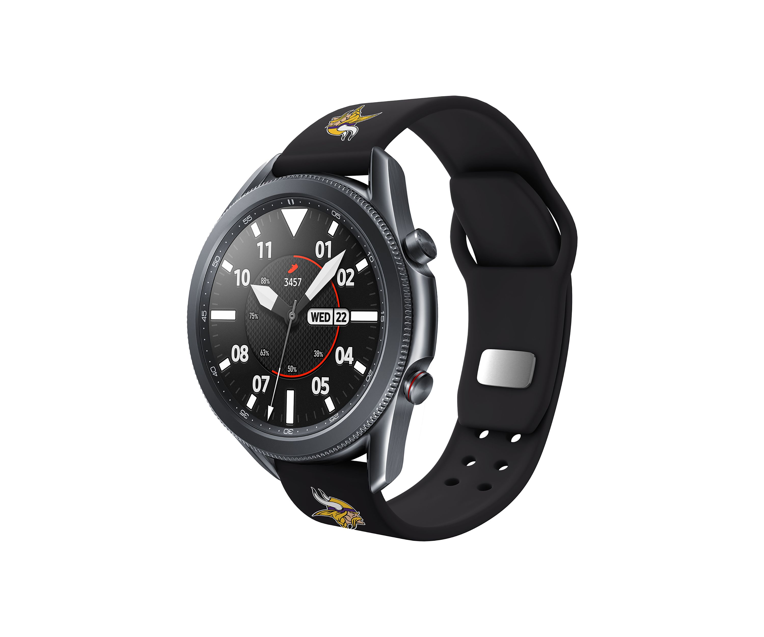 NFL Minnesota Vikings 20 Millimeter Silicone Band Compatible with Samsung Watch