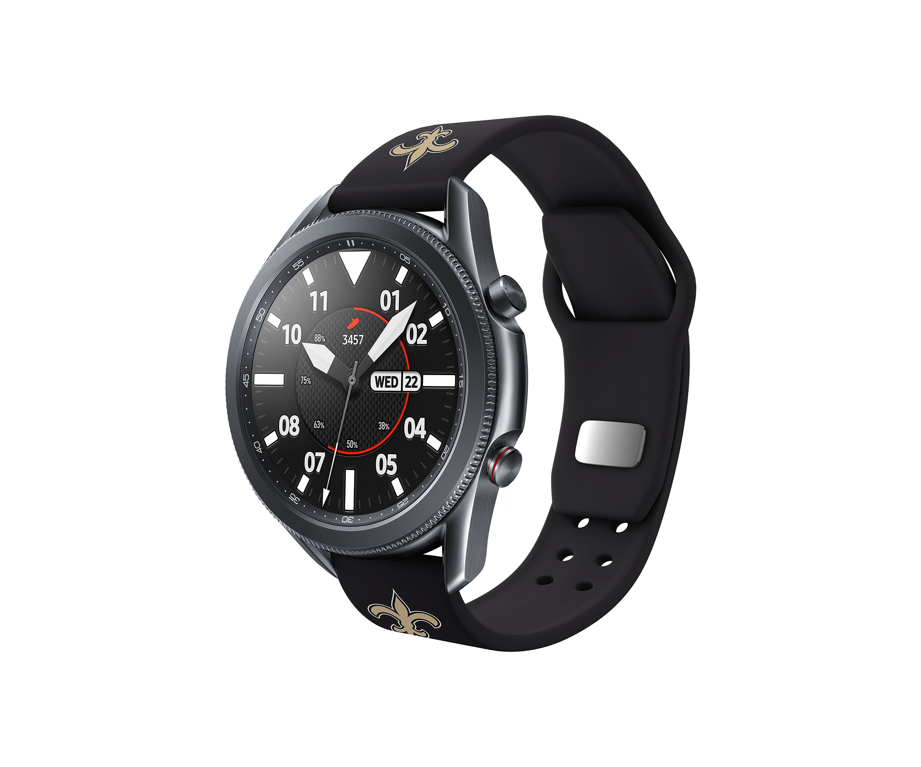 NFL New Orleans Saints 20 Millimeter Silicone Band Compatible with Samsung Watch