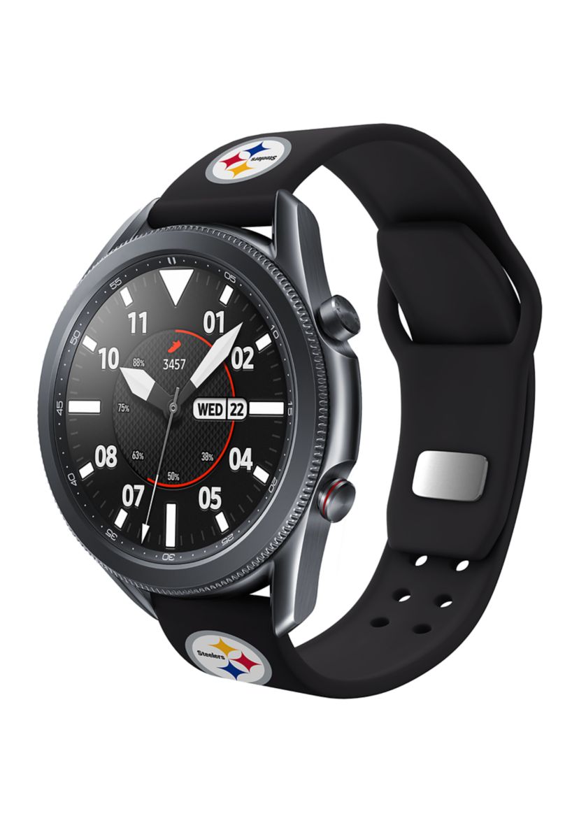 NFL Pittsburgh Steelers 20 Millimeter Silicone Band Compatible with Samsung Watch