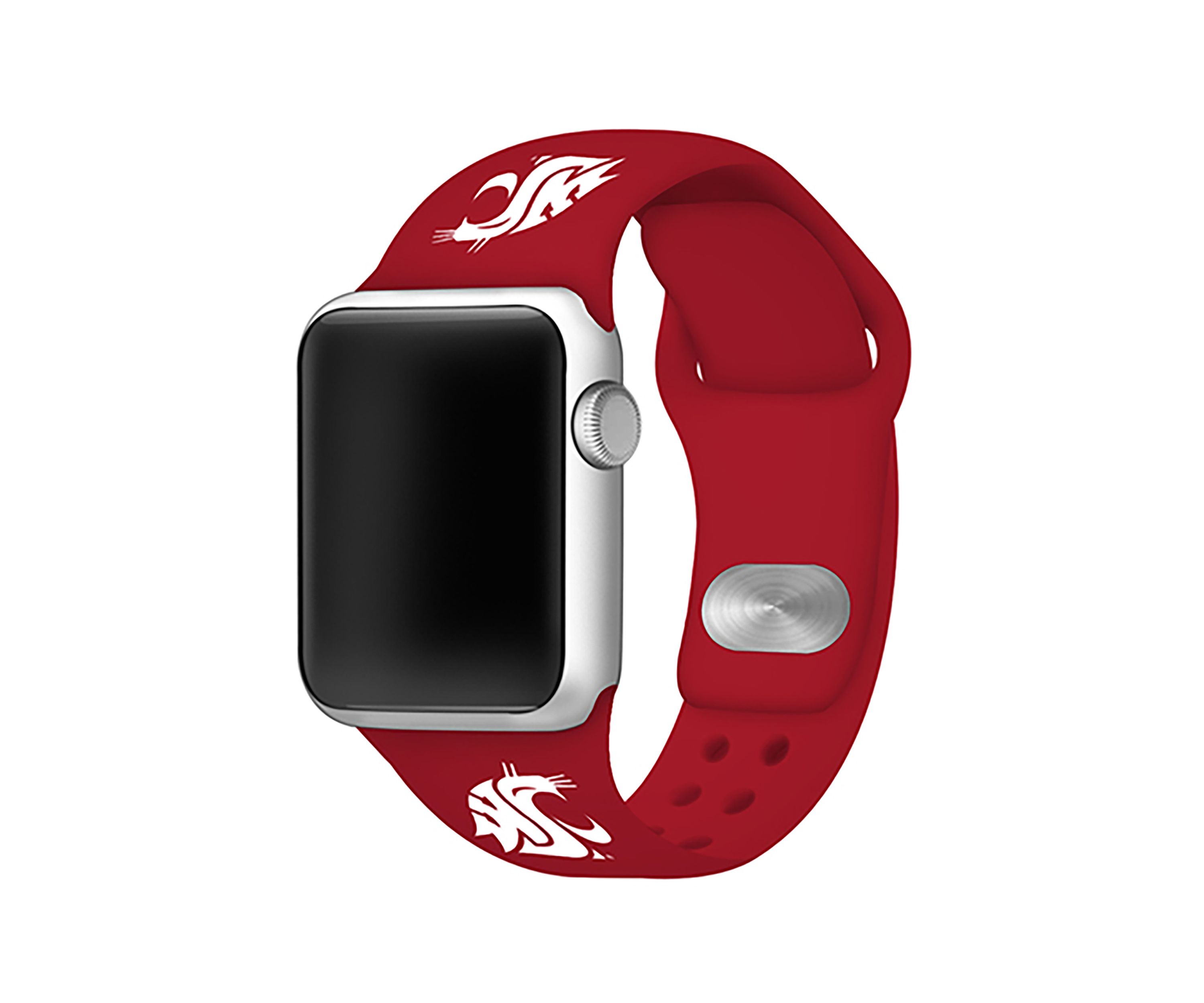 NCAA Washington State Cougars Silicone 38 Millimeter Apple Watch Band 