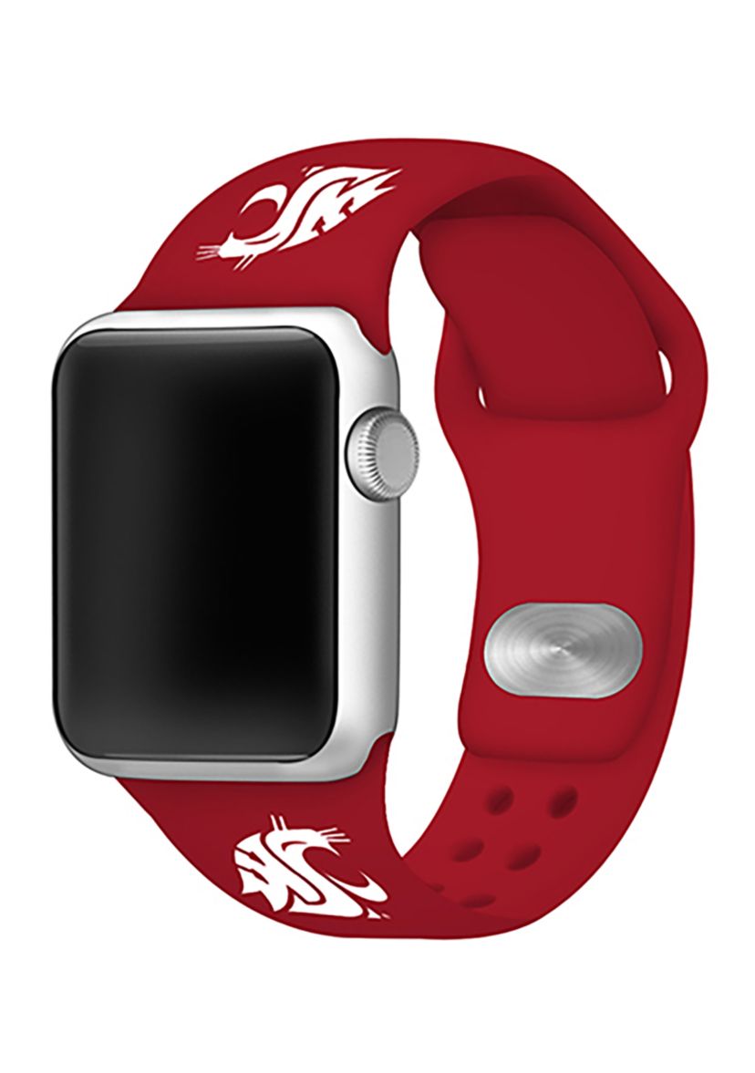 NCAA Washington State Cougars Silicone 38 Millimeter Apple Watch Band 