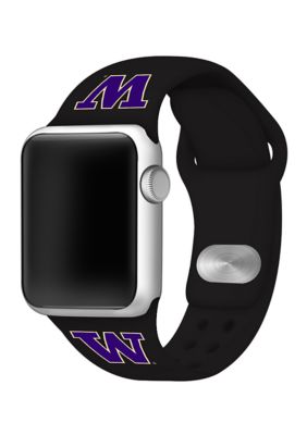 Affinity Bands NCAA Washington Huskies Silicone Apple Watch Band 38 Millimeter, Black, 38 mm -  0680487086102