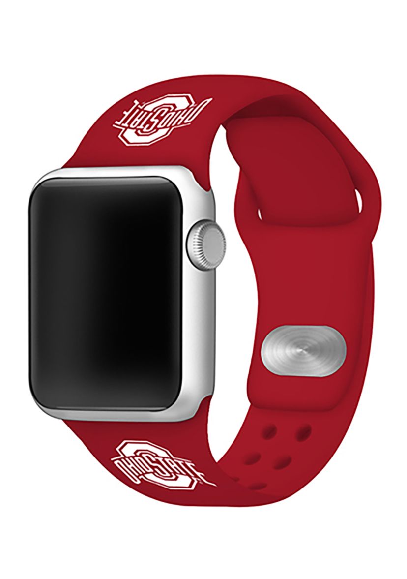 NCAA Ohio State Buckeyes Silicone Apple Watch Band 38 Millimeter