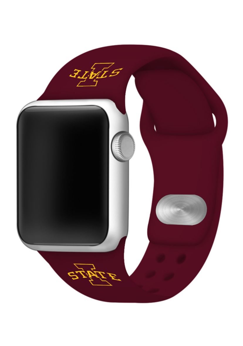 NCAA Iowa State Cyclones Silicone Apple Watch Band 38 Millimeter 
