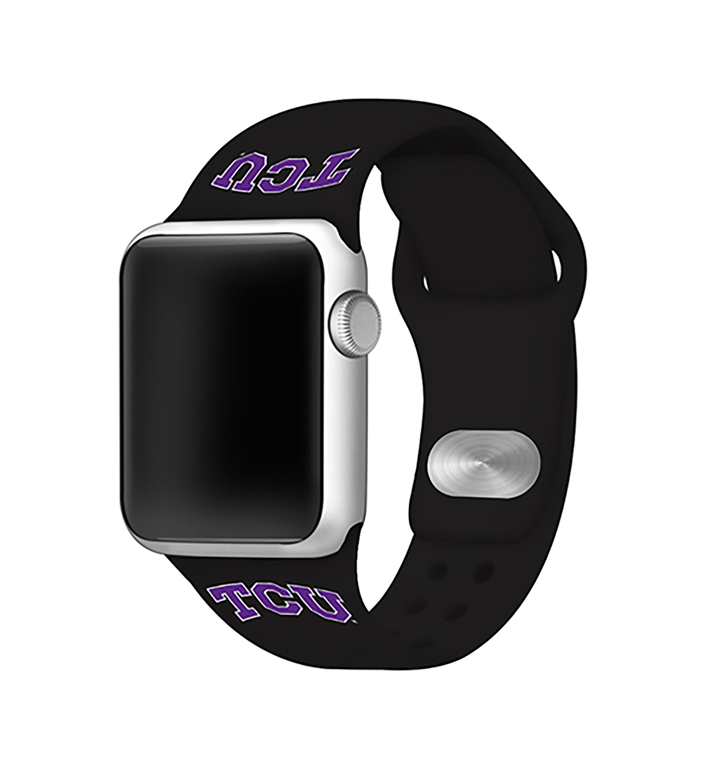 NCAA Texas Christian Horned Frogs 42 Millimeter Silicone Apple Watch Band
