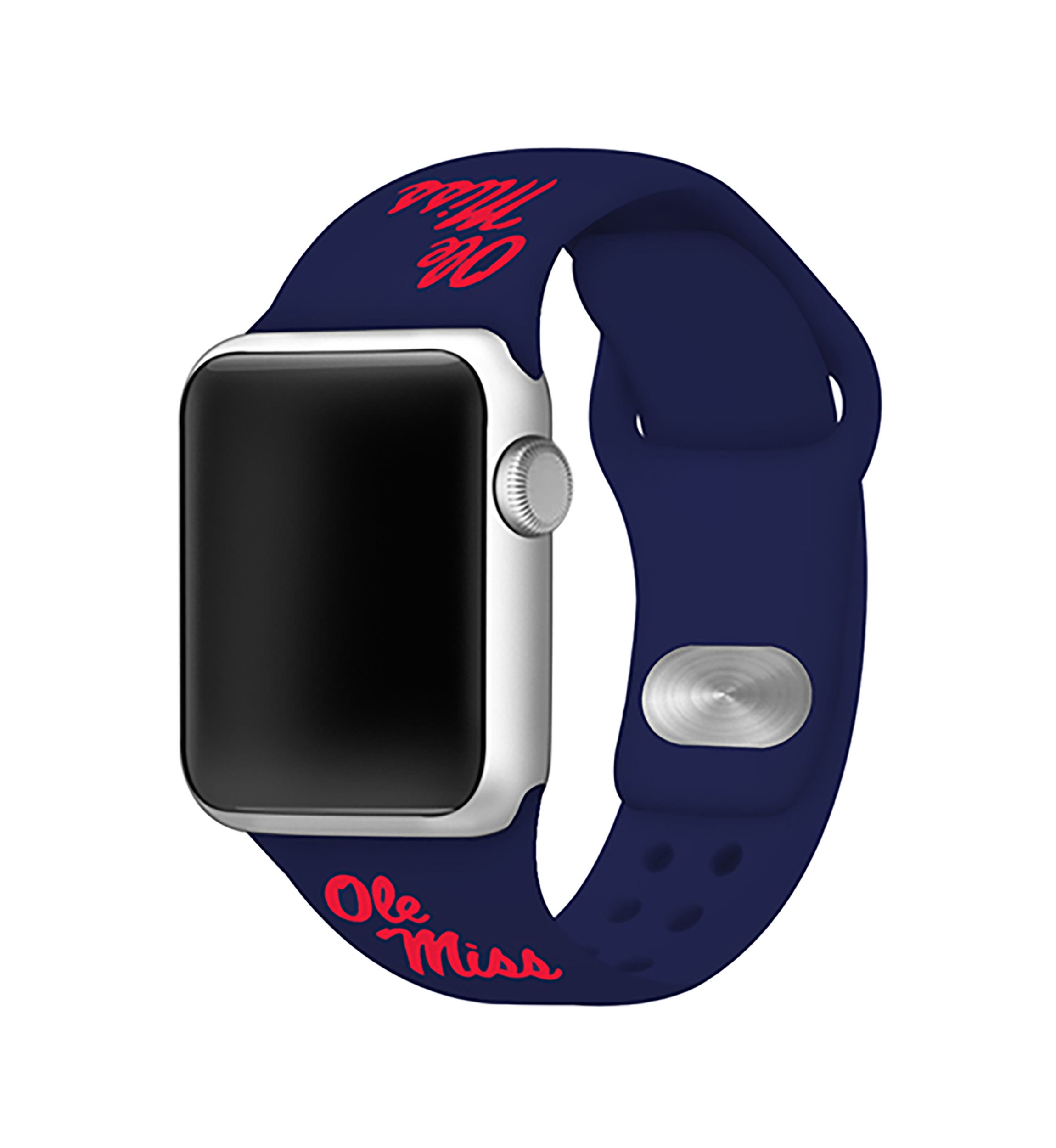 NCAA Mississippi Ole Miss 42 Millimeter Silicone Apple Watch Band