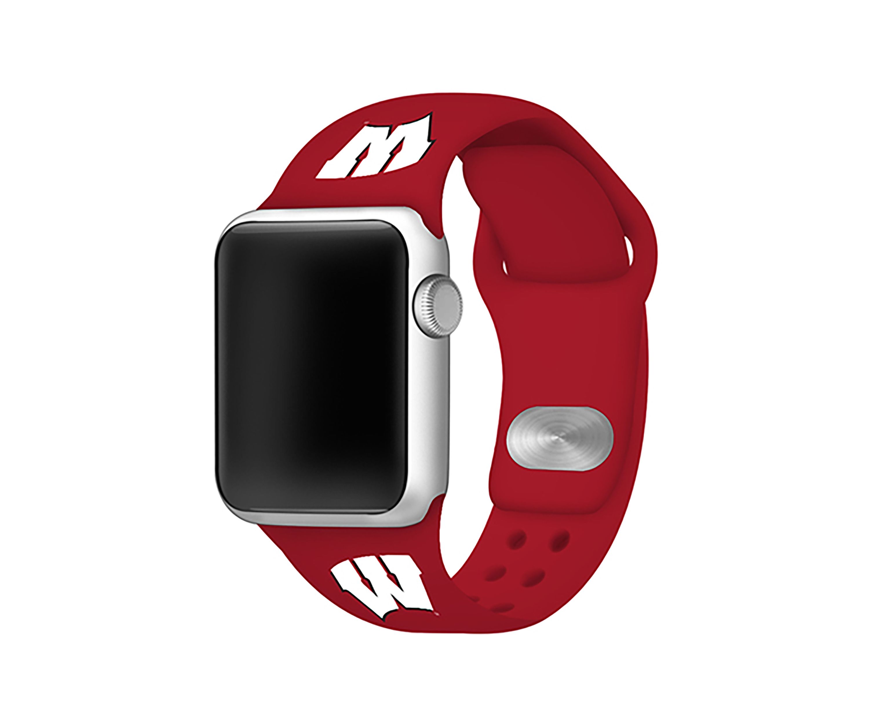 NCAA Wisconsin Badgers 42 Millimeter Silicone Apple Watch Band