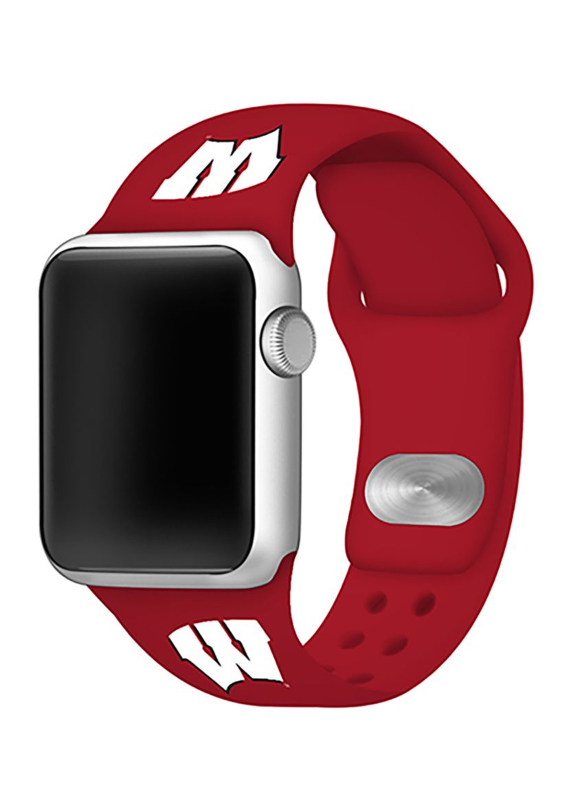 NCAA Wisconsin Badgers 42 Millimeter Silicone Apple Watch Band