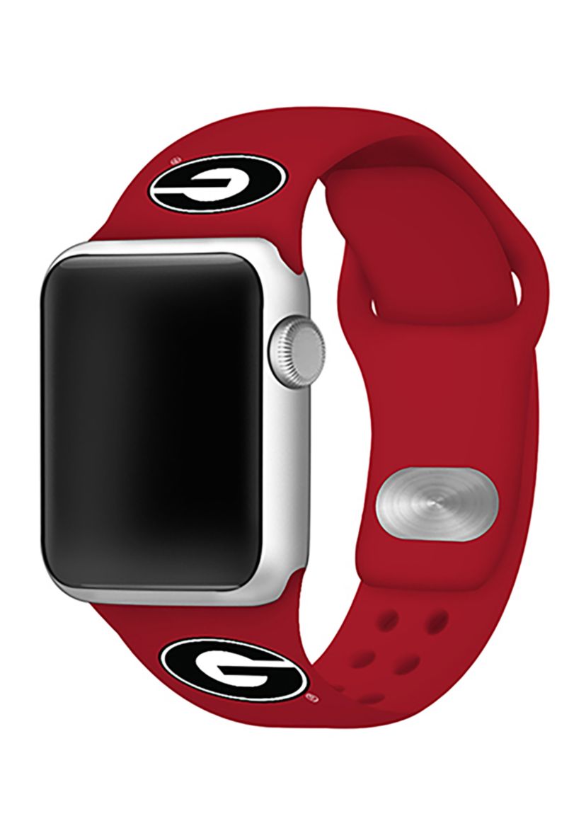 NCAA Georgia Bulldogs 42 Millimeter Silicone Apple Watch Band