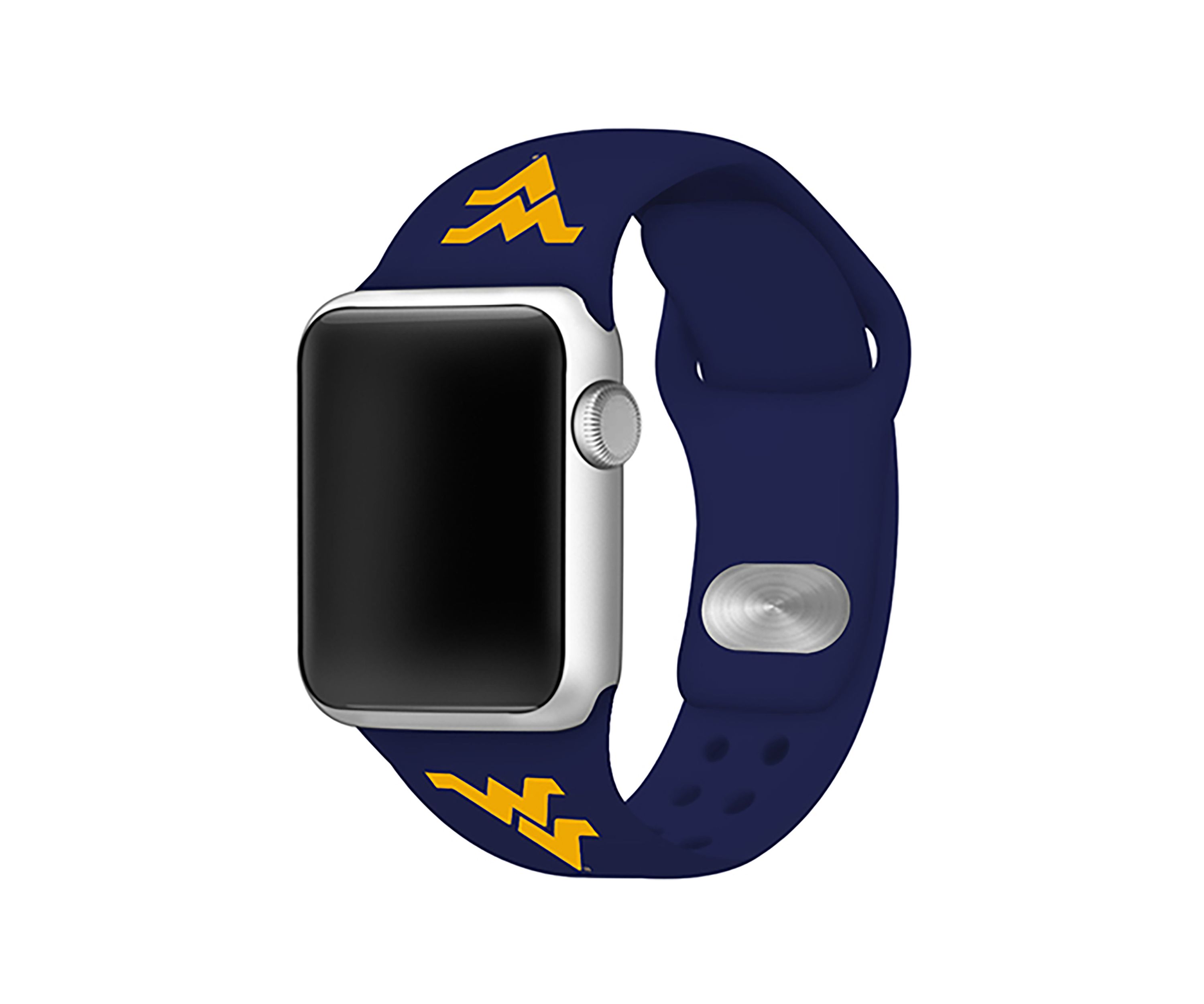NCAA West Virginia Mountaineers Silicone 42 Millimeter Apple Watch Band 