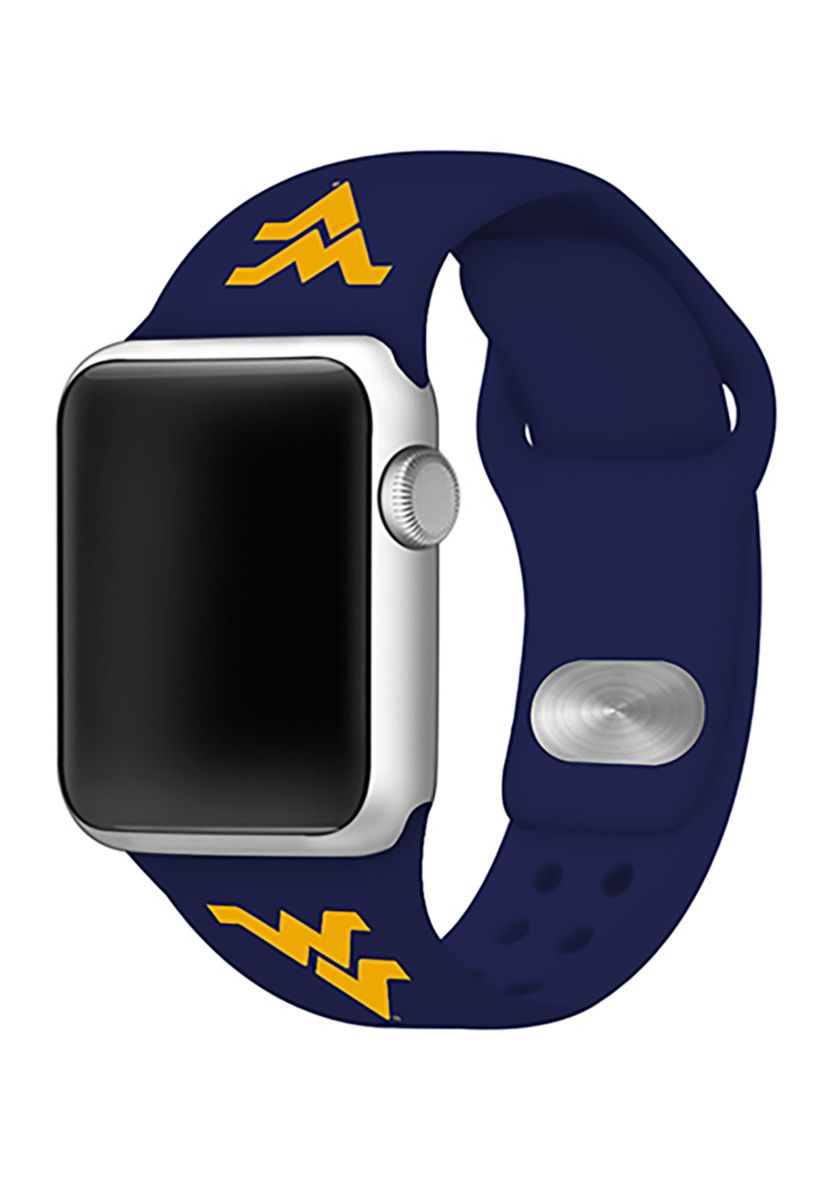 NCAA West Virginia Mountaineers Silicone 42 Millimeter Apple Watch Band 