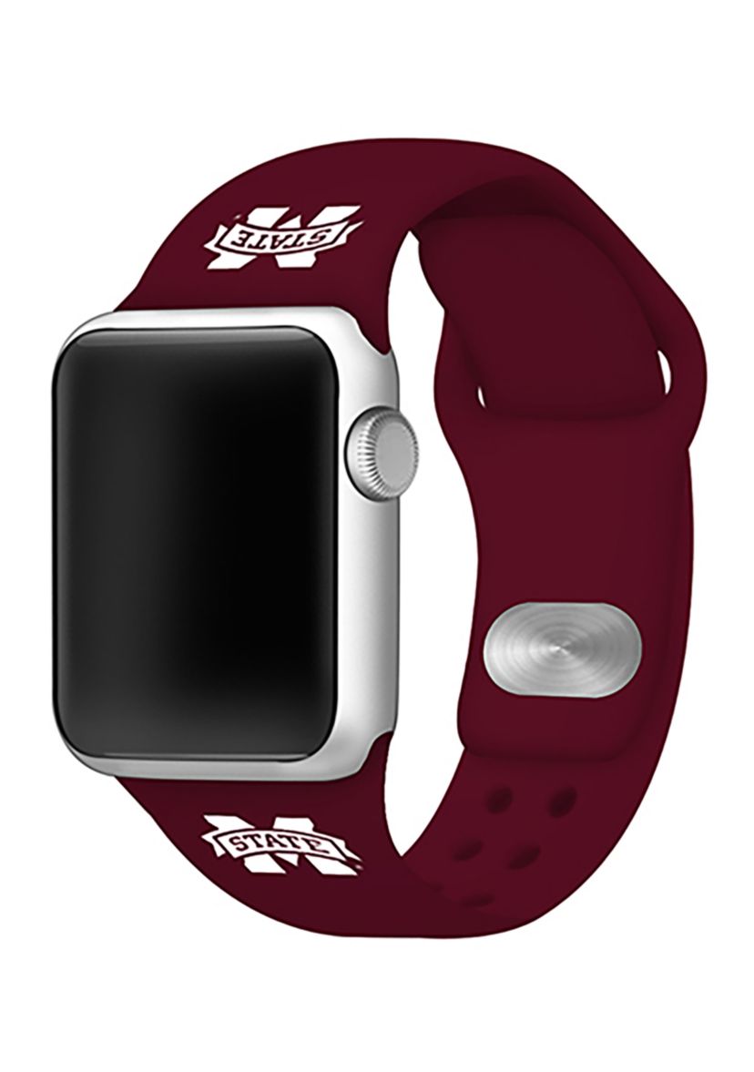 NCAA Mississippi State Bulldogs Silicone 42 Millimeter Apple Watch Band 