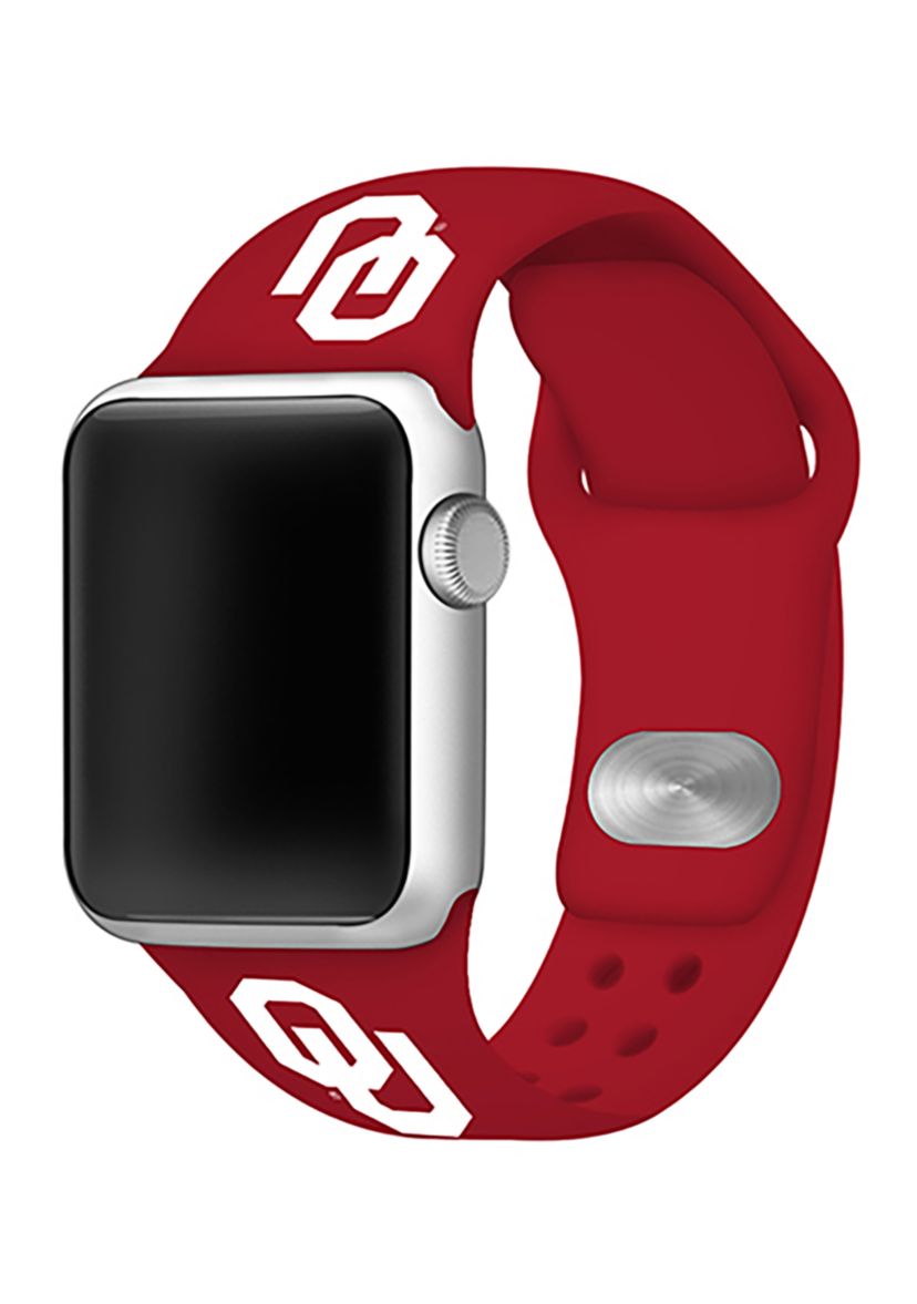 NCAA Oklahoma Sooners Silicone 42 Millimeter Apple Watch Band 