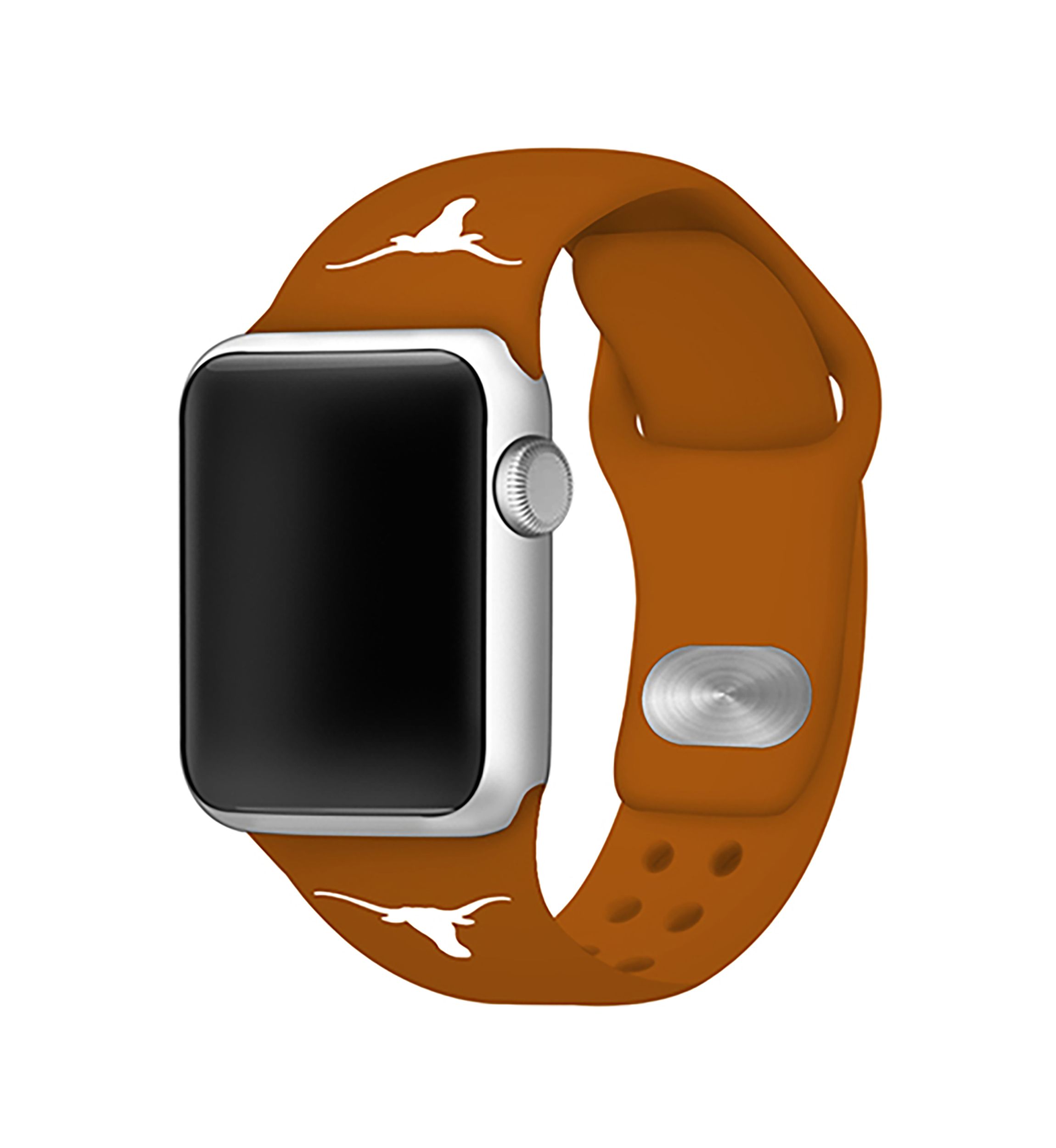 NCAA Texas Longhorns Silicone 42 Millimeter Apple Watch Band 