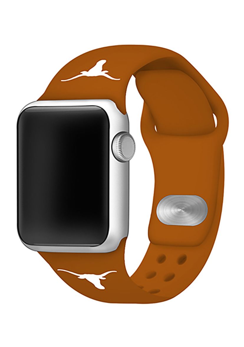 NCAA Texas Longhorns Silicone 42 Millimeter Apple Watch Band 