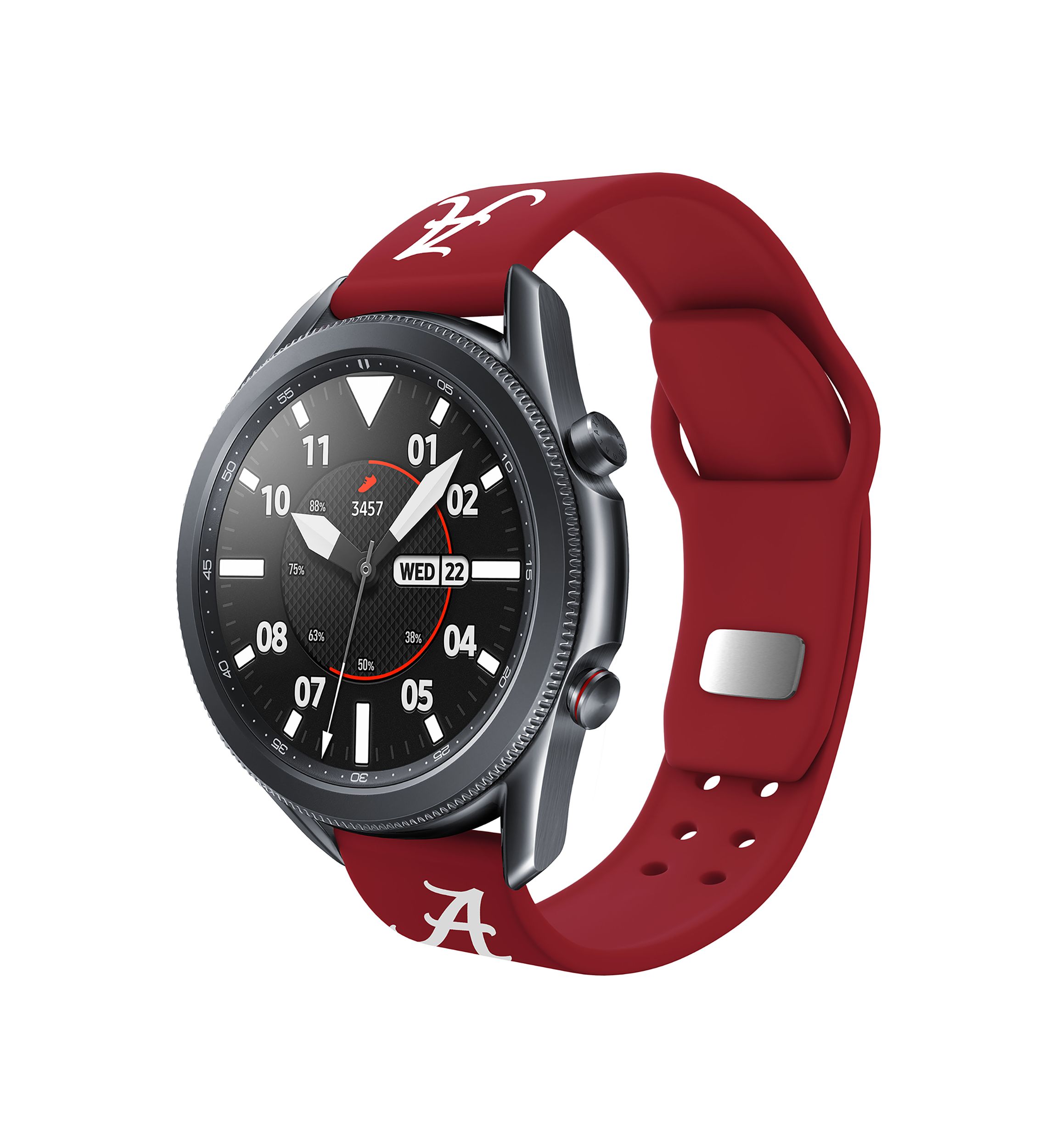 NCAA Alabama Crimson Tide 20 Millimeter Silicone Band Compatible with Samsung Watch