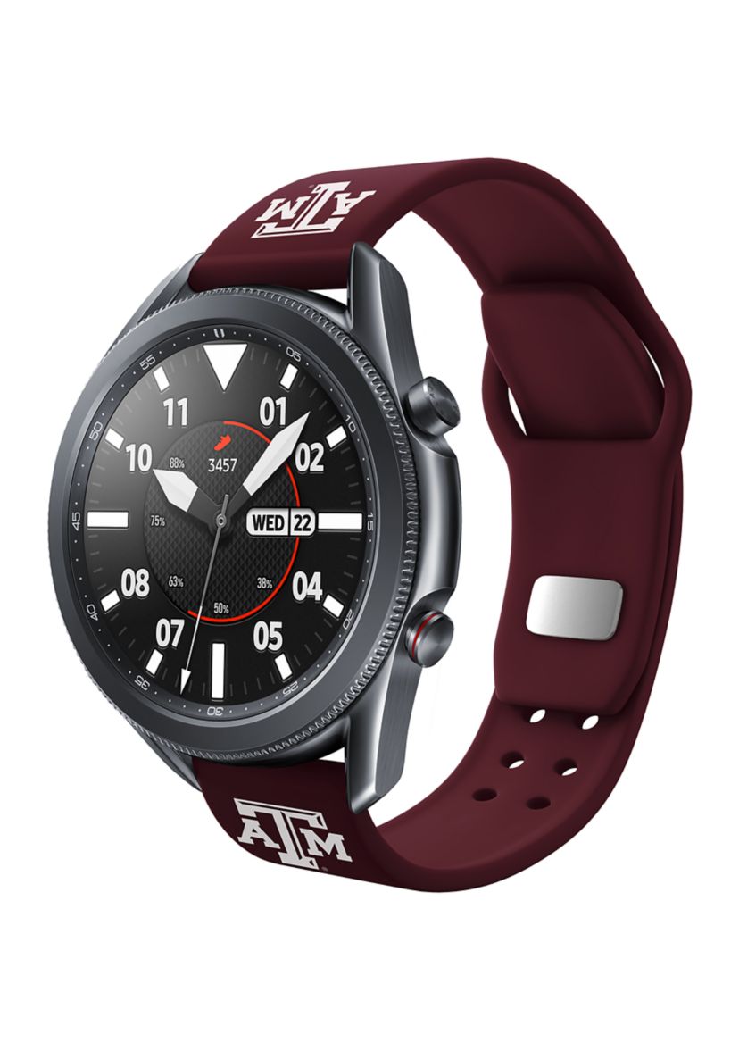 NCAA Texas A&M Aggies 20 Millimeter Silicone Band Compatible with Samsung Watch
