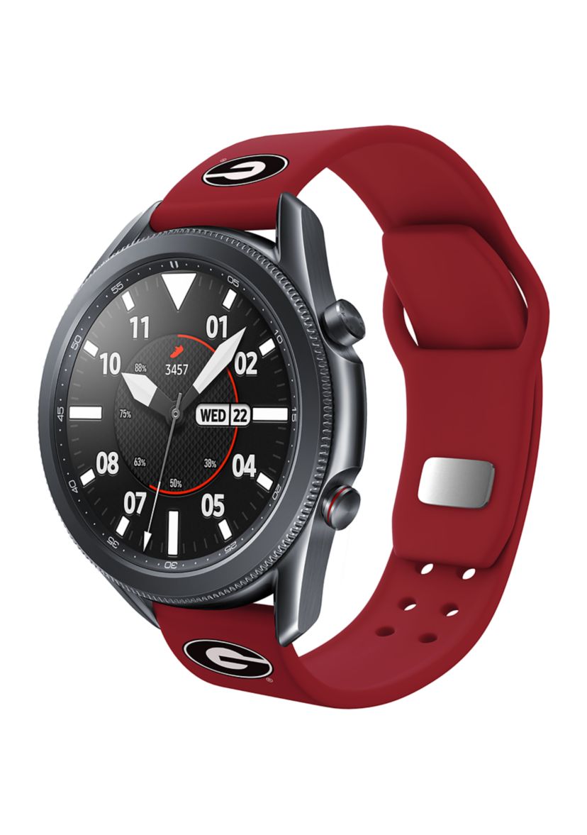 NCAA Georgia Bulldogs 20 Millimeter Silicone Band Compatible with Samsung Watch