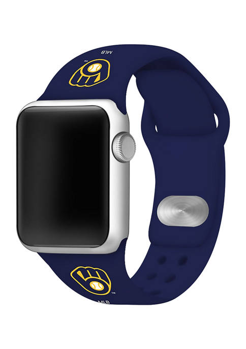 Game Time® MLB Milwaukee Brewers Silicone Apple Watch