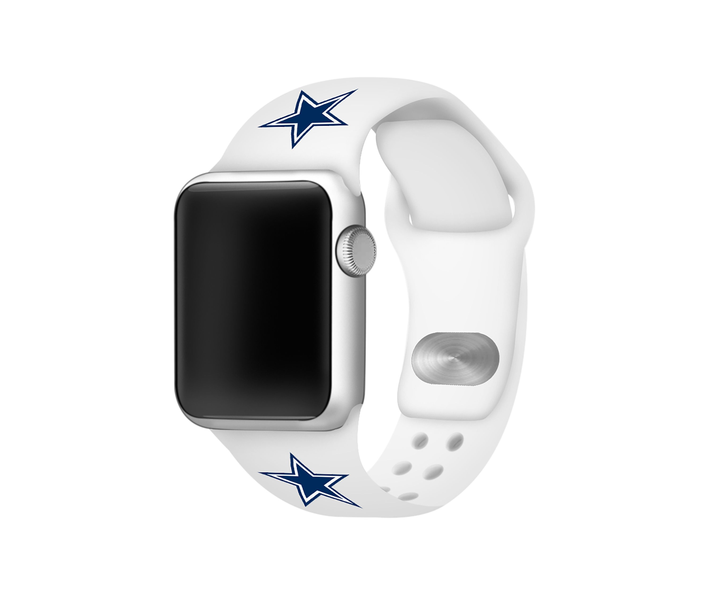 NFL Dallas Cowboys Silicone 38 Millimeter Apple Watch Band