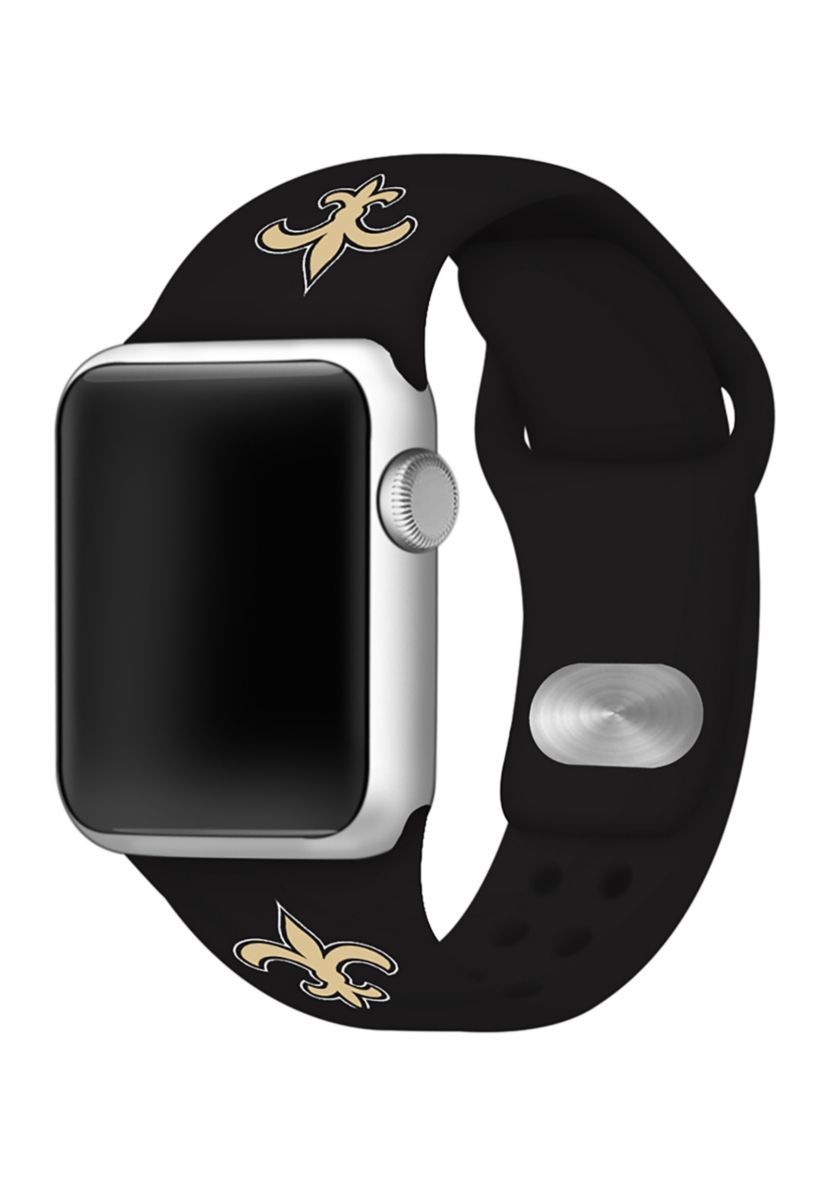 NFL New Orleans Saints 38 Millimeter Silicone Apple Watch Band