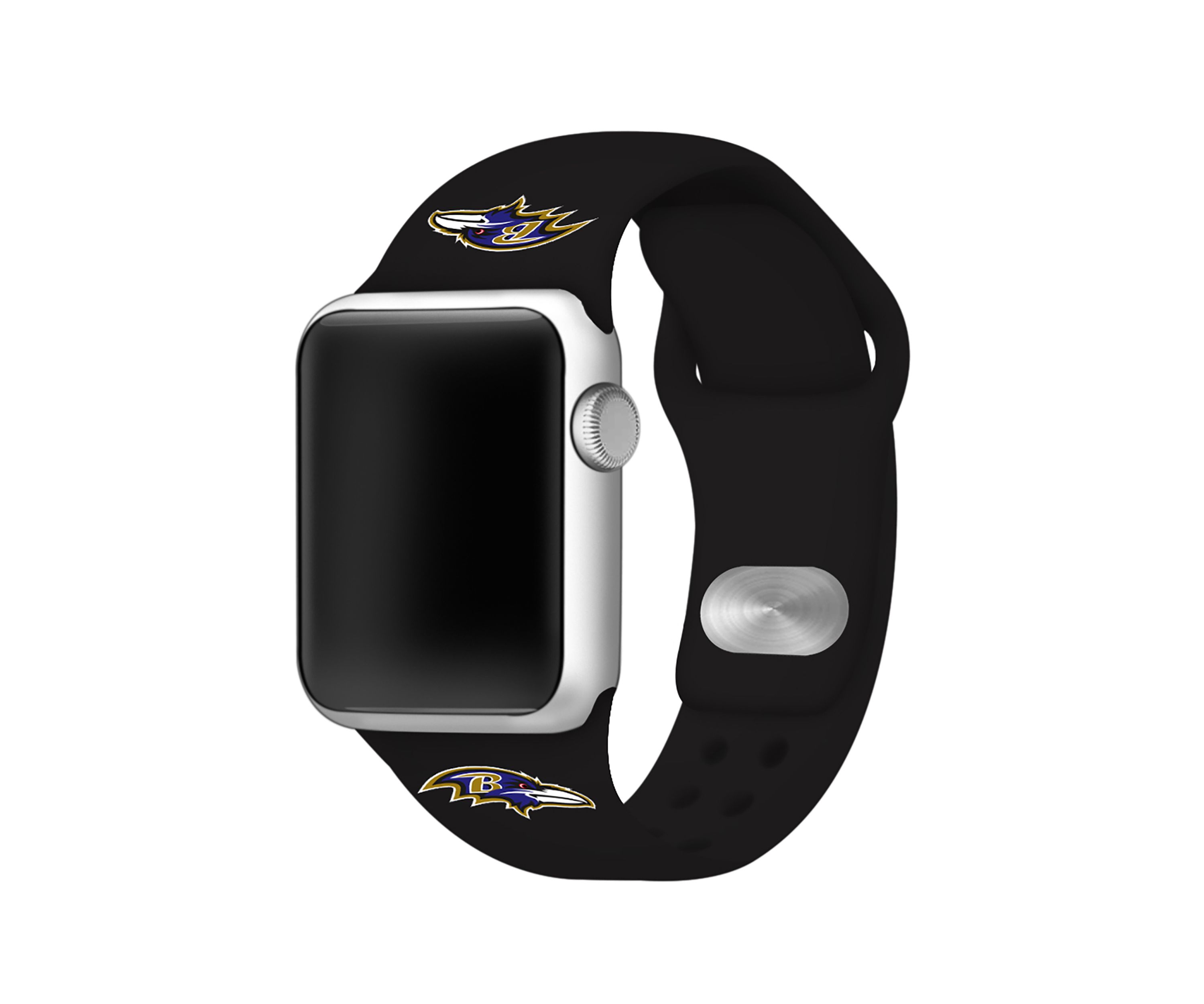 NFL Baltimore Ravens 42 Millimeter Silicone Apple Watch Band
