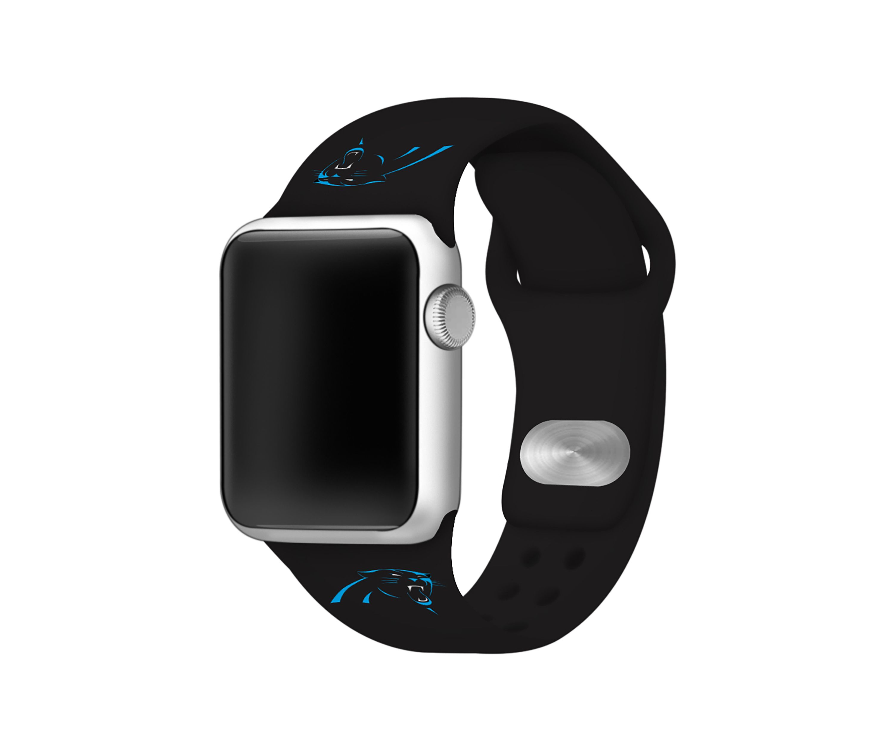 NFL Carolina Panthers 42 Millimeter Silicone Apple Watch Band