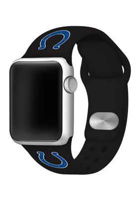 GameTime Bands NFL Indianapolis Colts 42 Millimeter Silicone Apple Watch Band, Black -  0680487135541