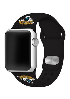 GameTime Bands NFL Jacksonville Jaguars 42 Millimeter Silicone Apple Watch Band, Black -  0680487135565