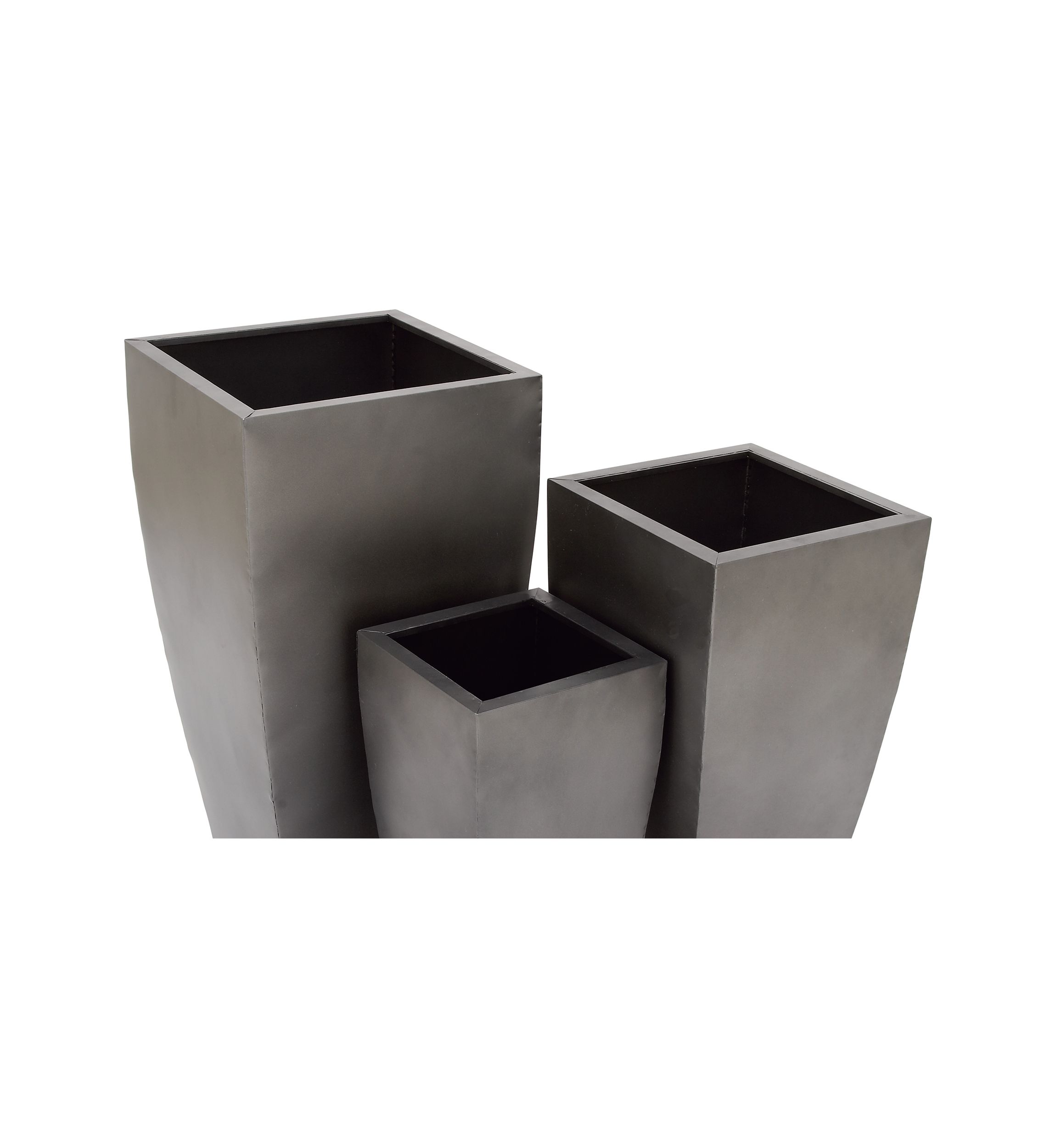 Contemporary Metal Planter - Set of 3