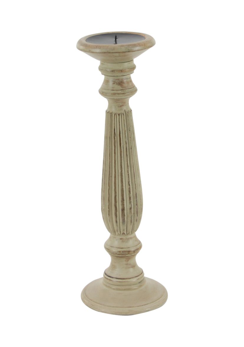 Traditional Mango Wood Candle Holder - Set of 3