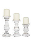 Set of 3 Spiked Candle Holders