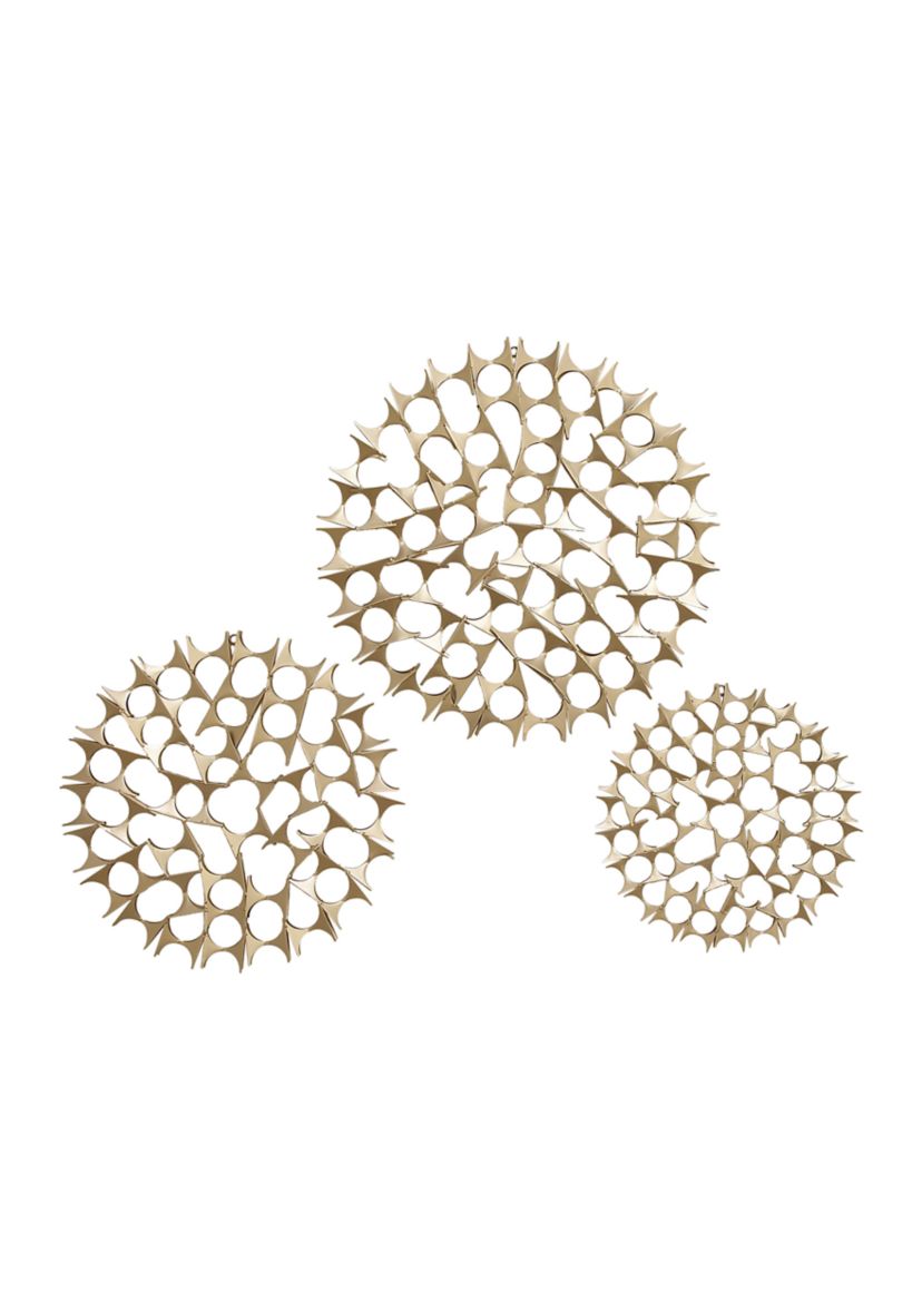 Modern Metal Wall Decor - Set of 3